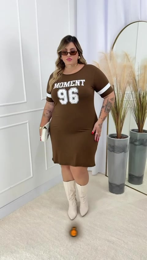 Vestido Estampado Plus Size Curve Curvy Camisão Moda Gringa Verão veste até 56 Camisetão Feminino