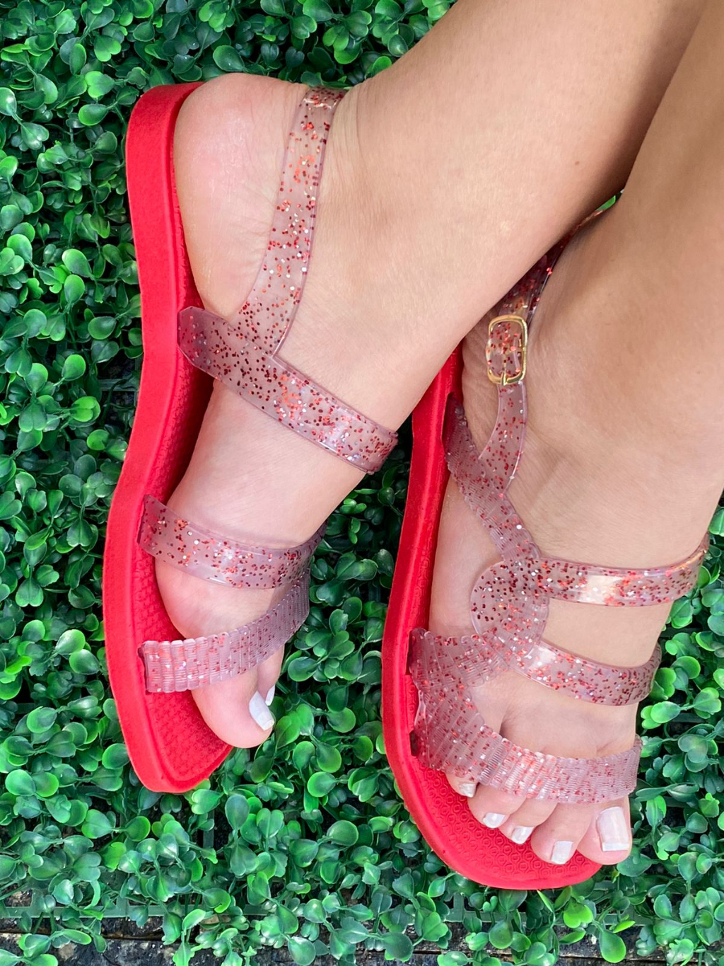 Sandália Feminina Papete Birken Brilho Glitter Percata Rasteirinha