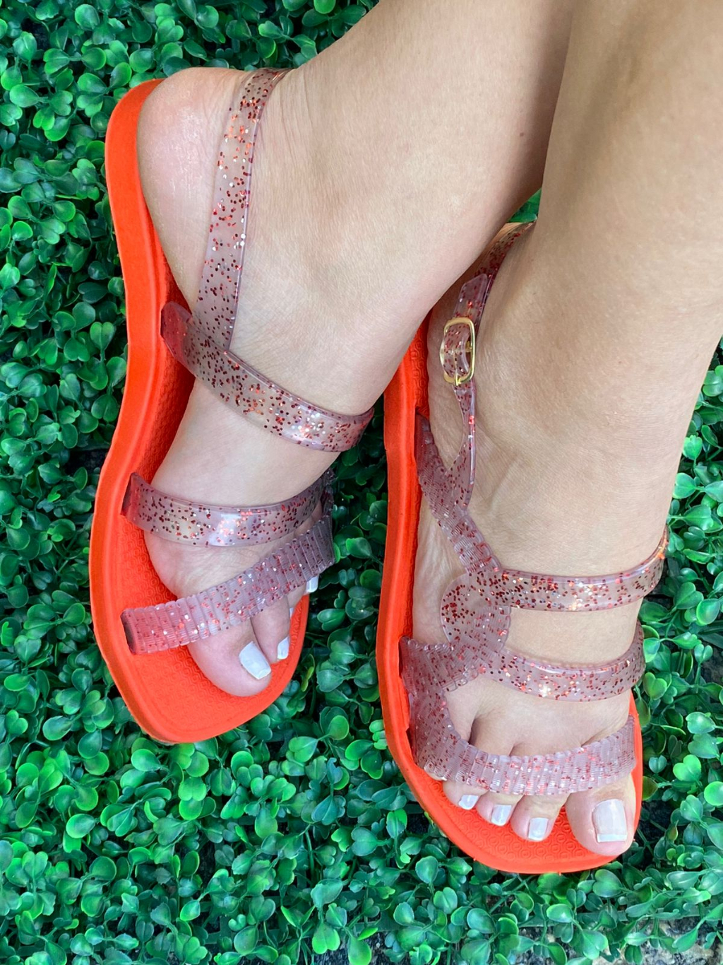 Sandália Feminina Papete Birken Brilho Glitter Percata Rasteirinha