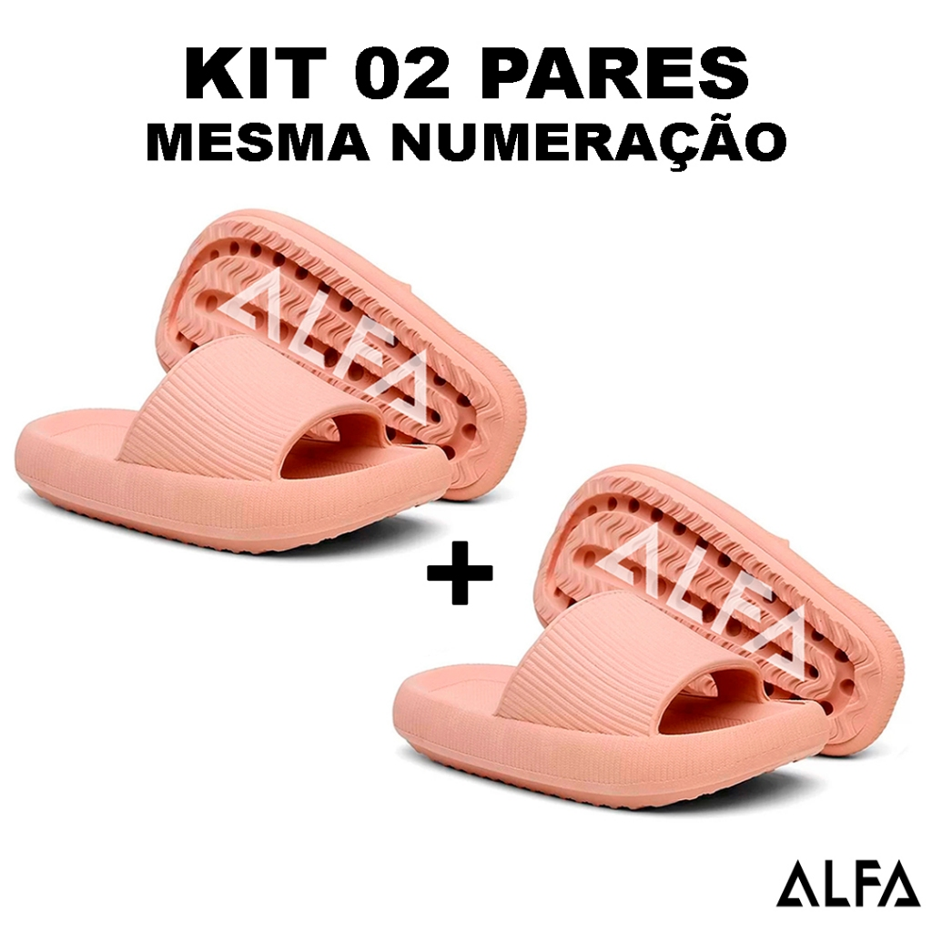 Kit De Dois Pares de Chinelo Nuvem Unissex Mega Promoção