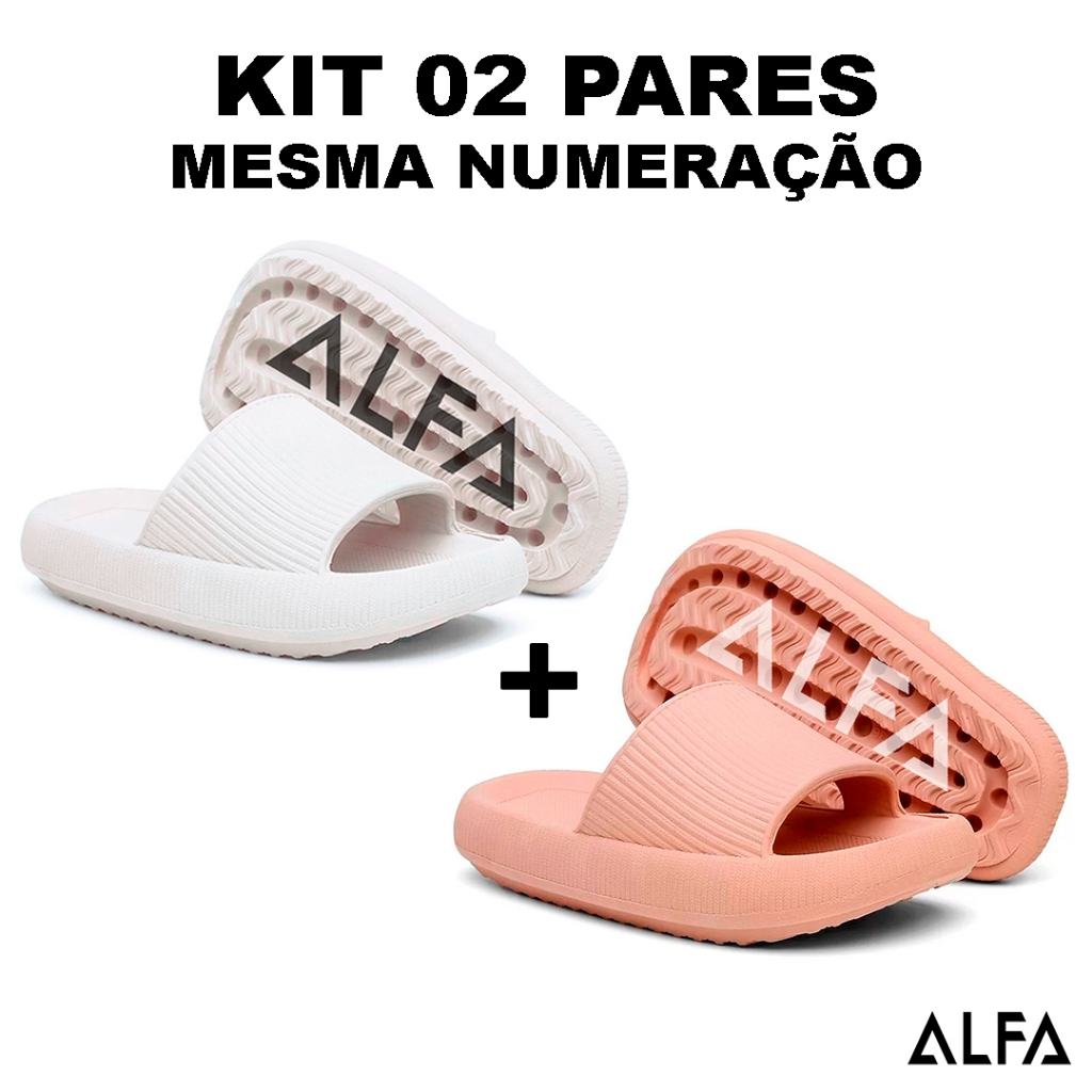 Kit De Dois Pares de Chinelo Nuvem Unissex Mega Promoção