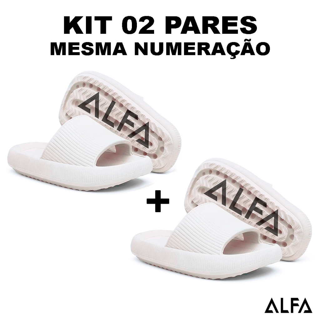Kit De Dois Pares de Chinelo Nuvem Unissex Mega Promoção
