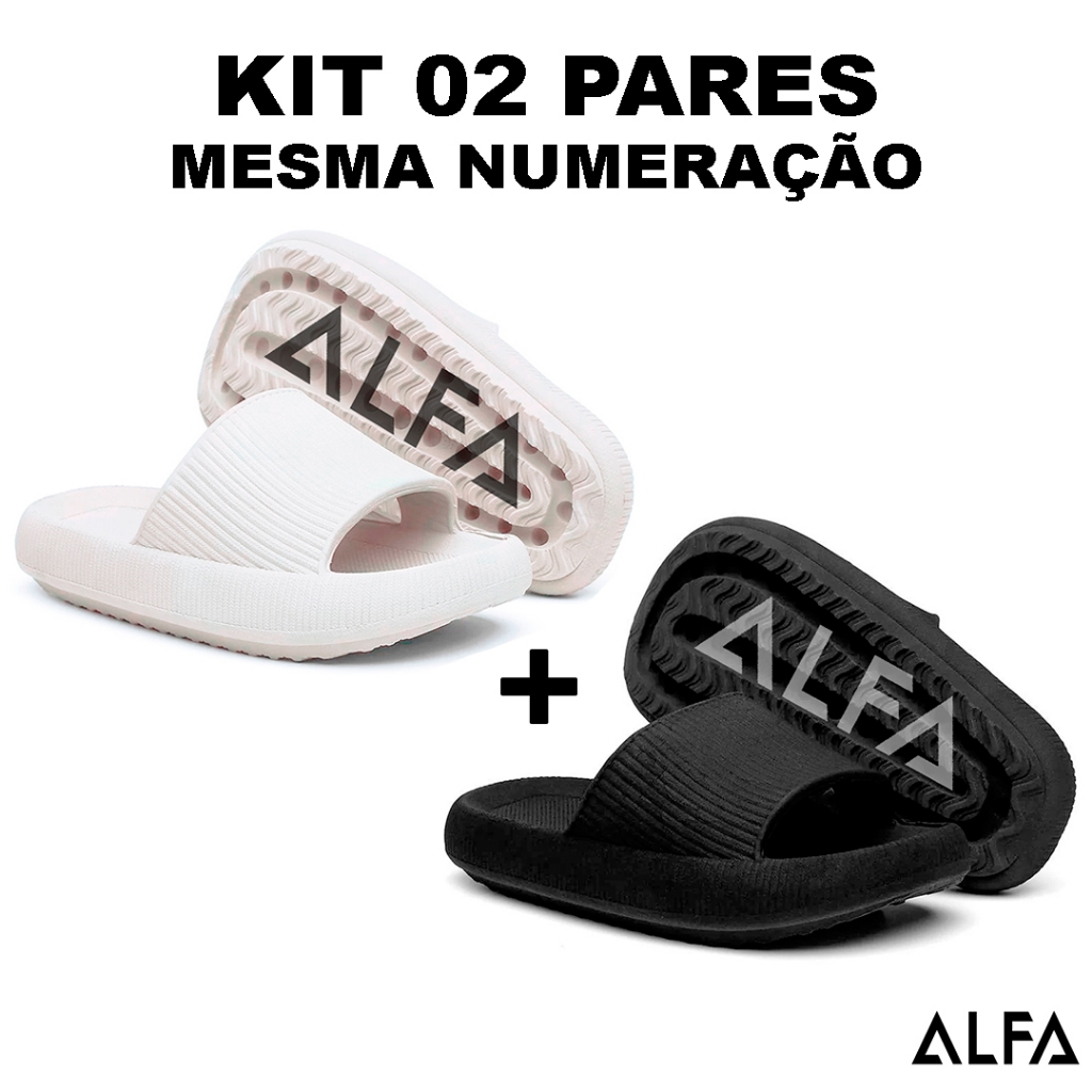 Kit De Dois Pares de Chinelo Nuvem Unissex Mega Promoção