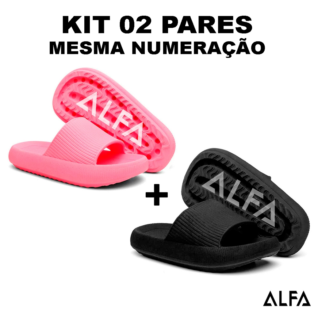 Kit De Dois Pares de Chinelo Nuvem Unissex Mega Promoção