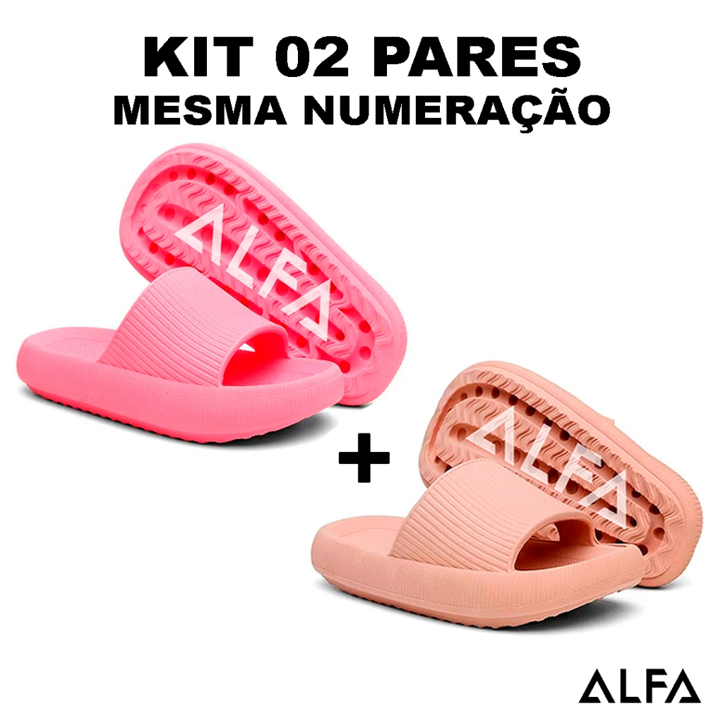Kit De Dois Pares de Chinelo Nuvem Unissex Mega Promoção