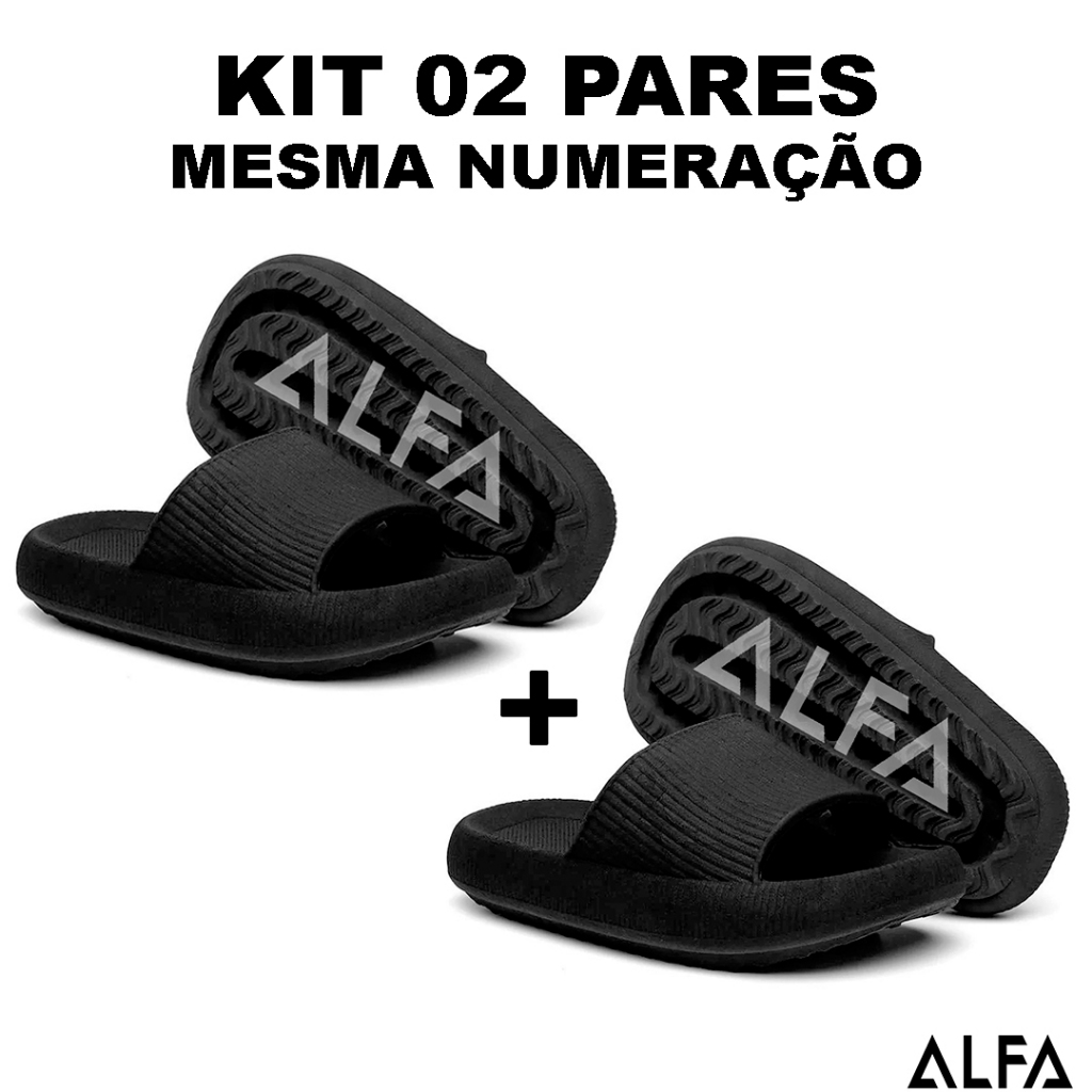Kit De Dois Pares de Chinelo Nuvem Unissex Mega Promoção