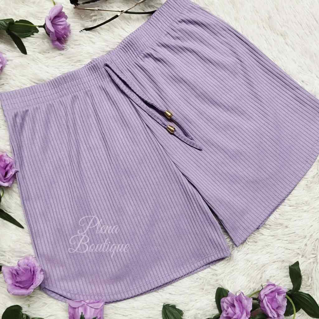 Shorts Feminino Canelado Casual Cores