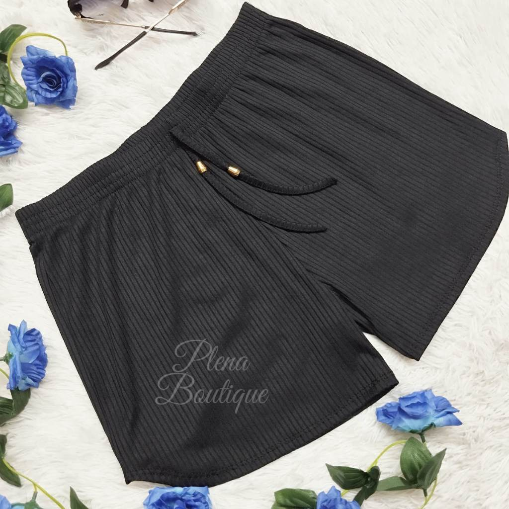 Shorts Feminino Canelado Casual Cores