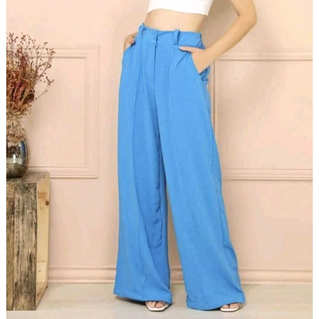 Calça GG Feminina Pantalona Wide Leg Duna com Botão Tendência 2025