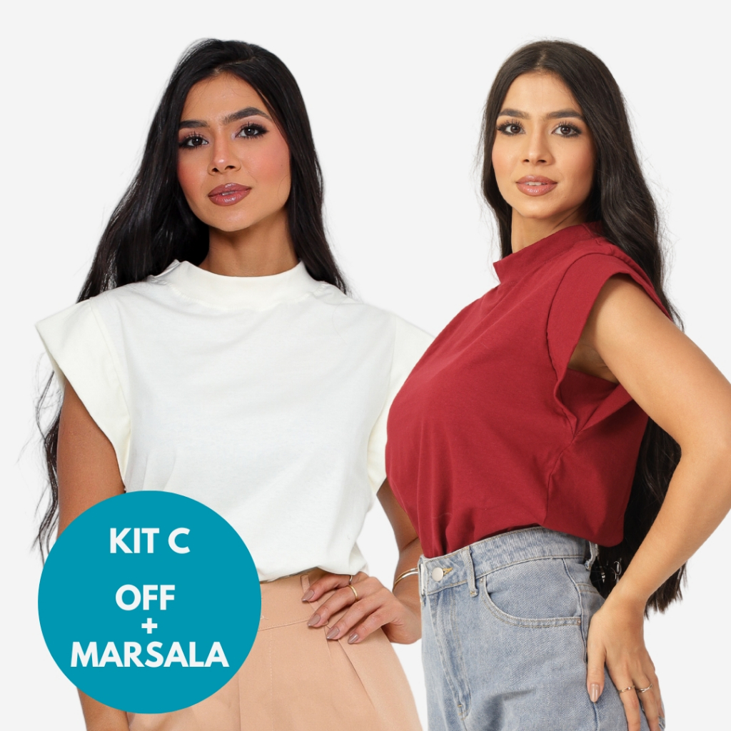 KIT 2 Unidades Camiseta Muscle Tee Regata Ampla de Ombreira