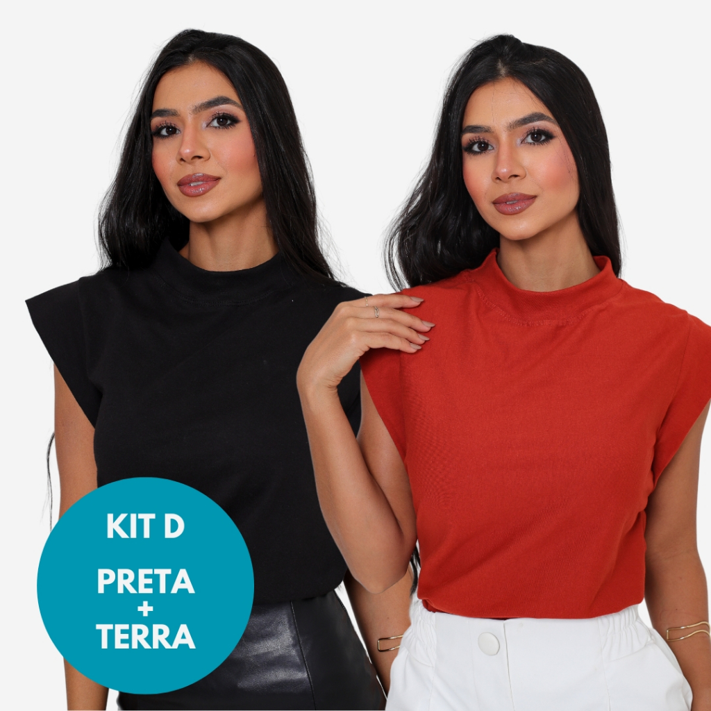 KIT 2 Unidades Camiseta Muscle Tee Regata Ampla de Ombreira