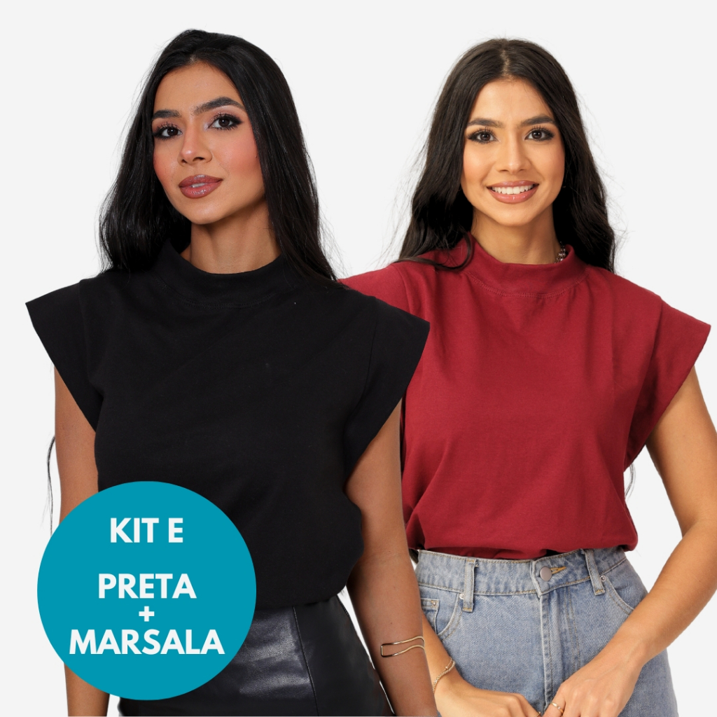 KIT 2 Unidades Camiseta Muscle Tee Regata Ampla de Ombreira