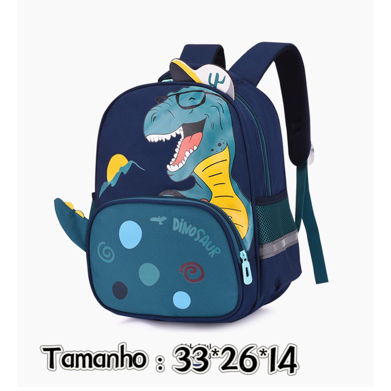 Mochila Escolar Infantil Menino Menina Dinossauro Unicórnio 030