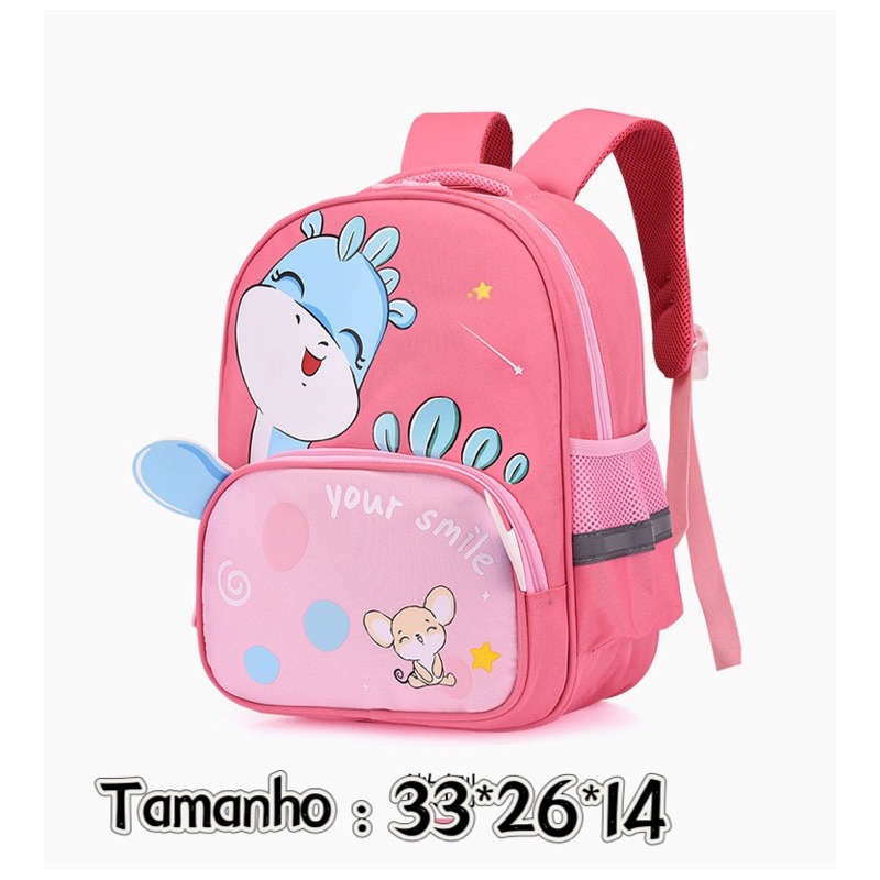 Mochila Escolar Infantil Menino Menina Dinossauro Unicórnio 030