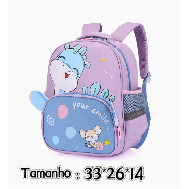 Mochila Escolar Infantil Menino Menina Dinossauro Unicórnio 030