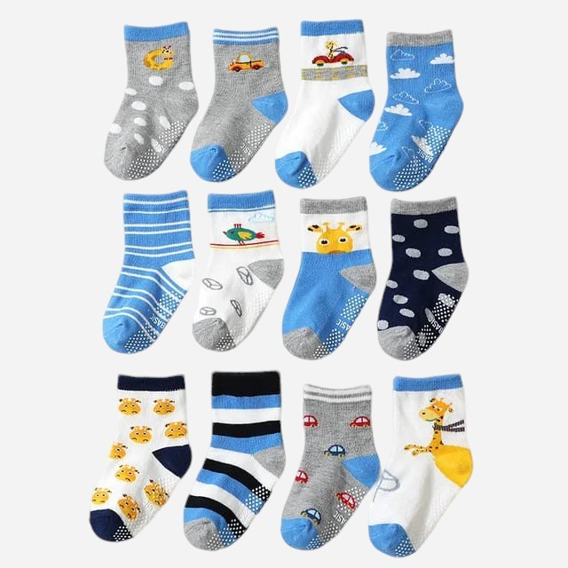 Kit pares de meias Masculino para recém nascidos e bebê menino