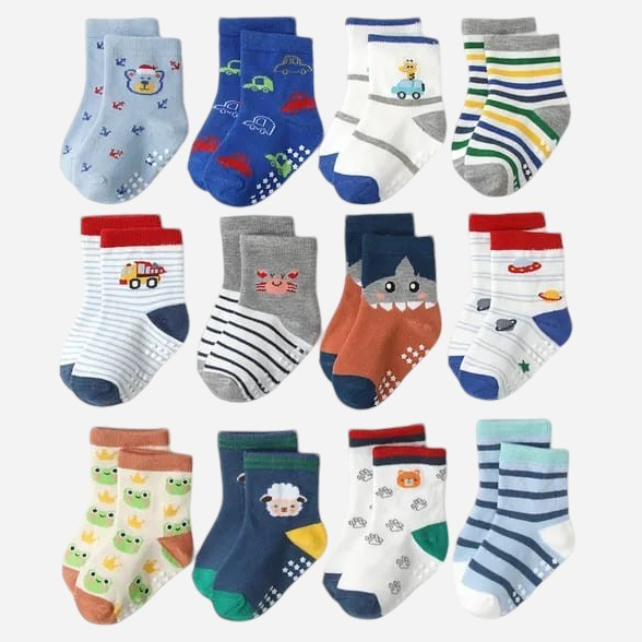 Kit pares de meias Masculino para recém nascidos e bebê menino
