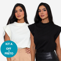 KIT 2 Unidades Camiseta Muscle Tee Regata Ampla de Ombreira