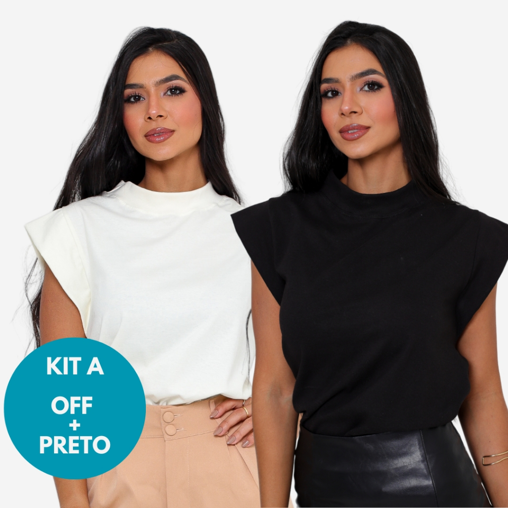 KIT 2 Unidades Camiseta Muscle Tee Regata Ampla de Ombreira