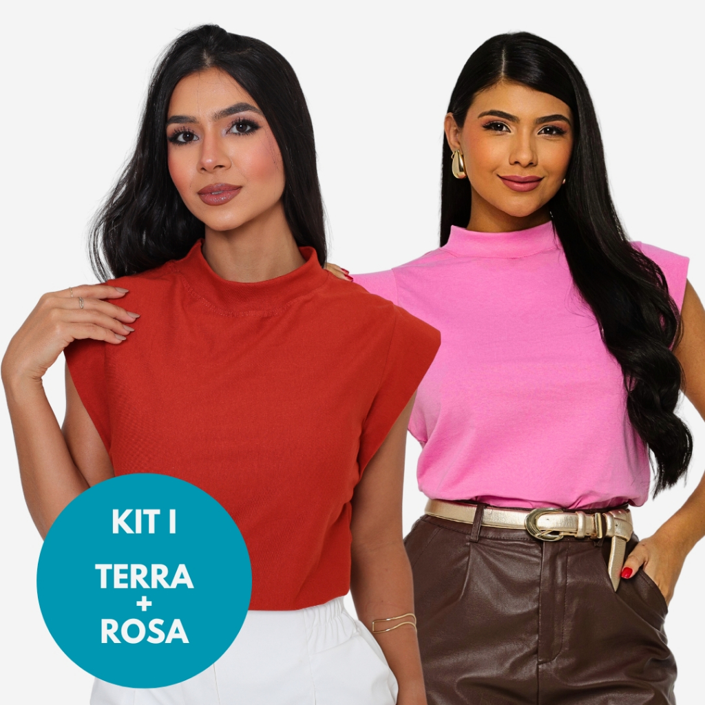 KIT 2 Unidades Camiseta Muscle Tee Regata Ampla de Ombreira