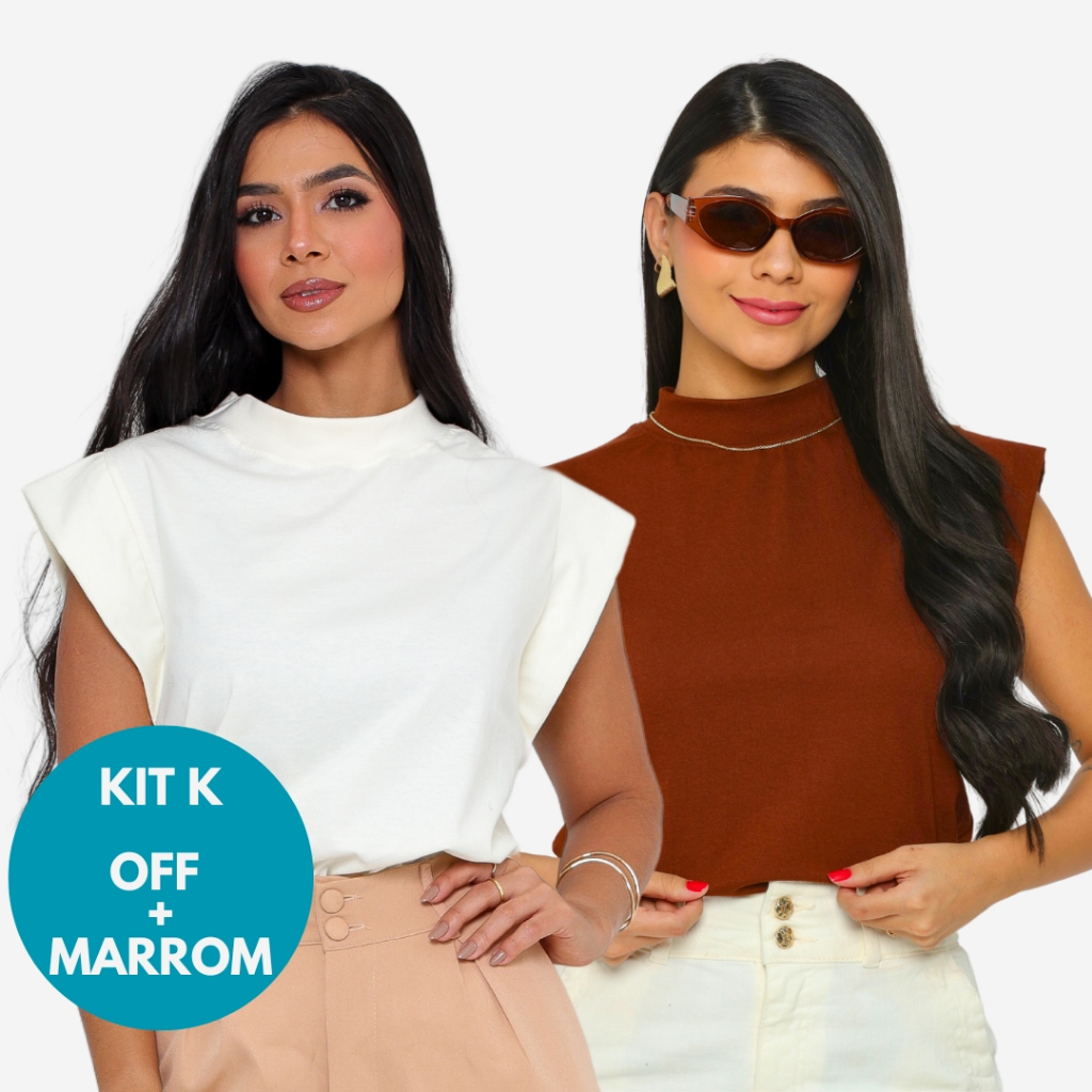 KIT 2 Unidades Camiseta Muscle Tee Regata Ampla de Ombreira