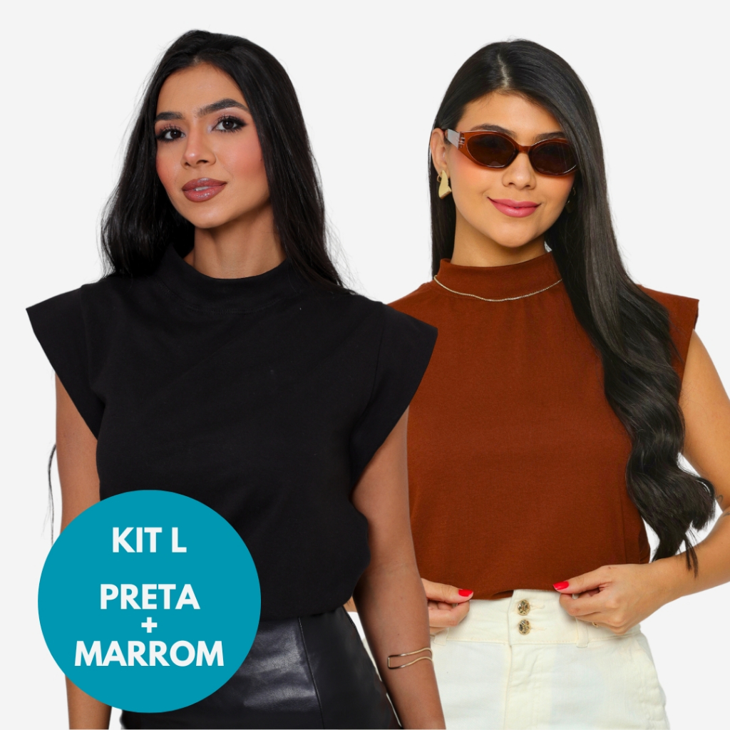 KIT 2 Unidades Camiseta Muscle Tee Regata Ampla de Ombreira