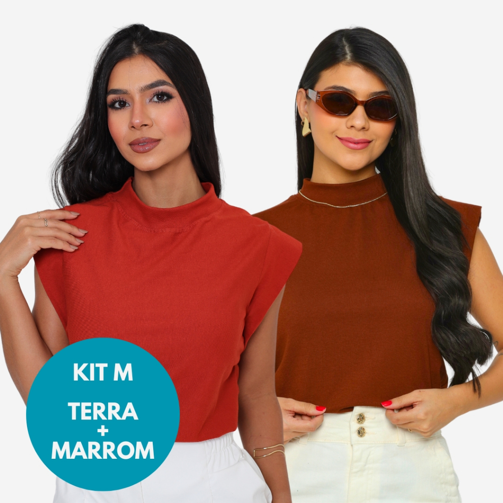 KIT 2 Unidades Camiseta Muscle Tee Regata Ampla de Ombreira