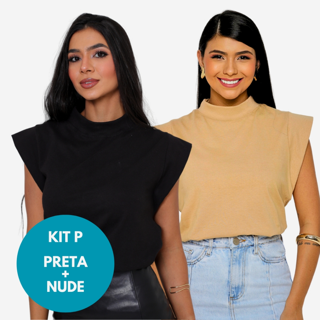 KIT 2 Unidades Camiseta Muscle Tee Regata Ampla de Ombreira