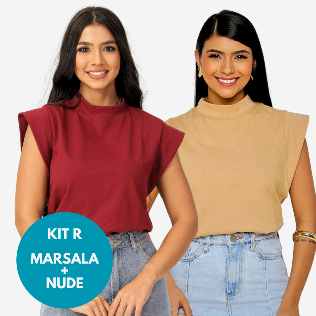 KIT 2 Unidades Camiseta Muscle Tee Regata Ampla de Ombreira