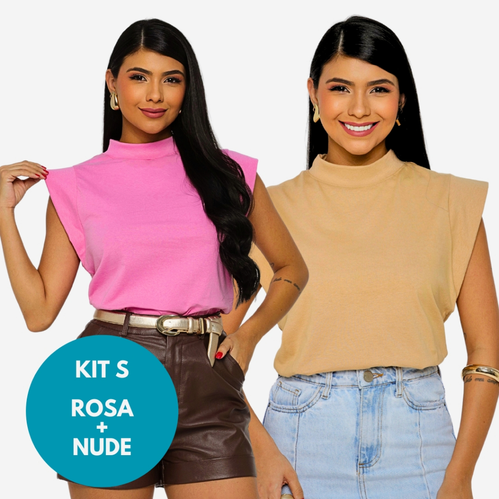 KIT 2 Unidades Camiseta Muscle Tee Regata Ampla de Ombreira