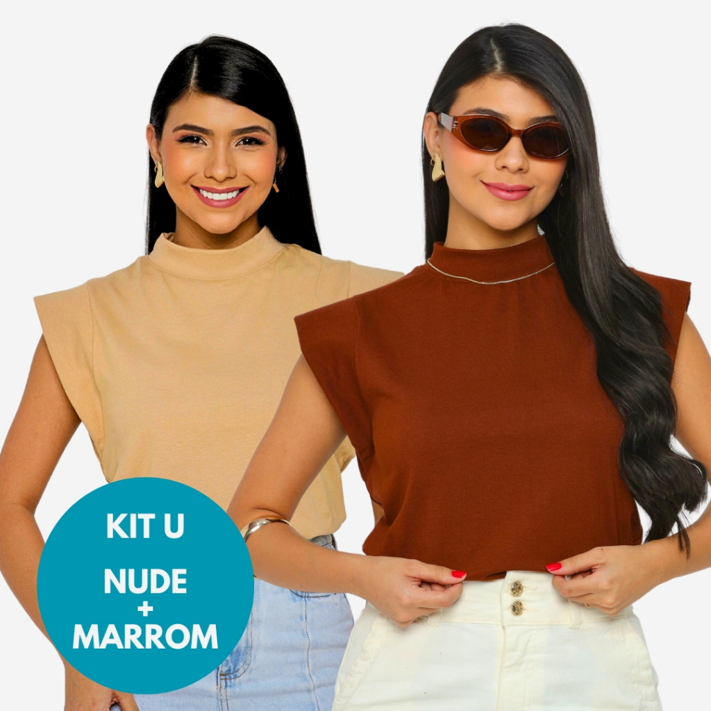 KIT 2 Unidades Camiseta Muscle Tee Regata Ampla de Ombreira