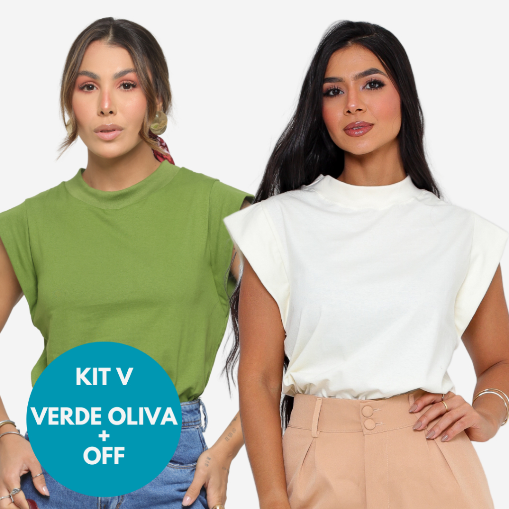 KIT 2 Unidades Camiseta Muscle Tee Regata Ampla de Ombreira