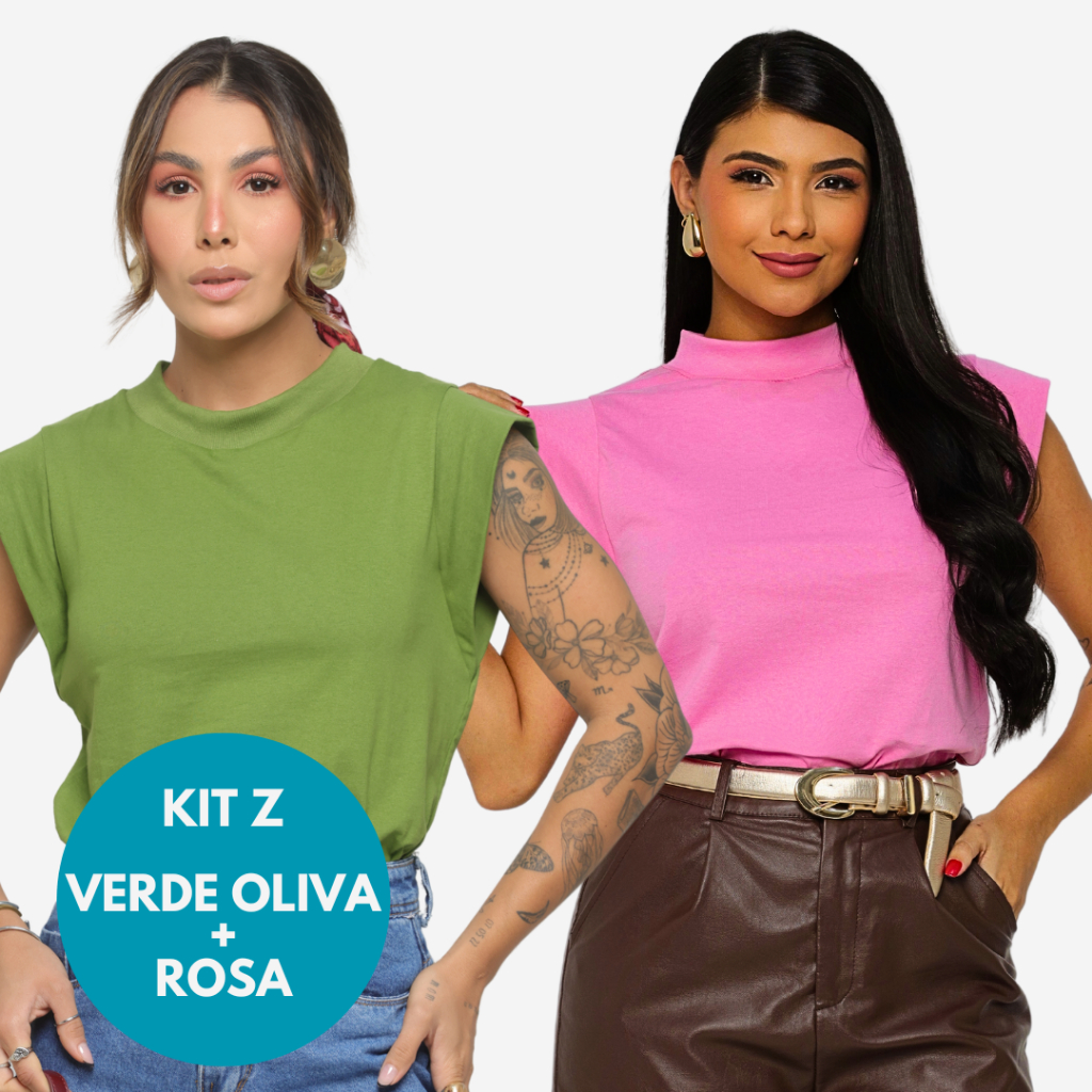 KIT 2 Unidades Camiseta Muscle Tee Regata Ampla de Ombreira
