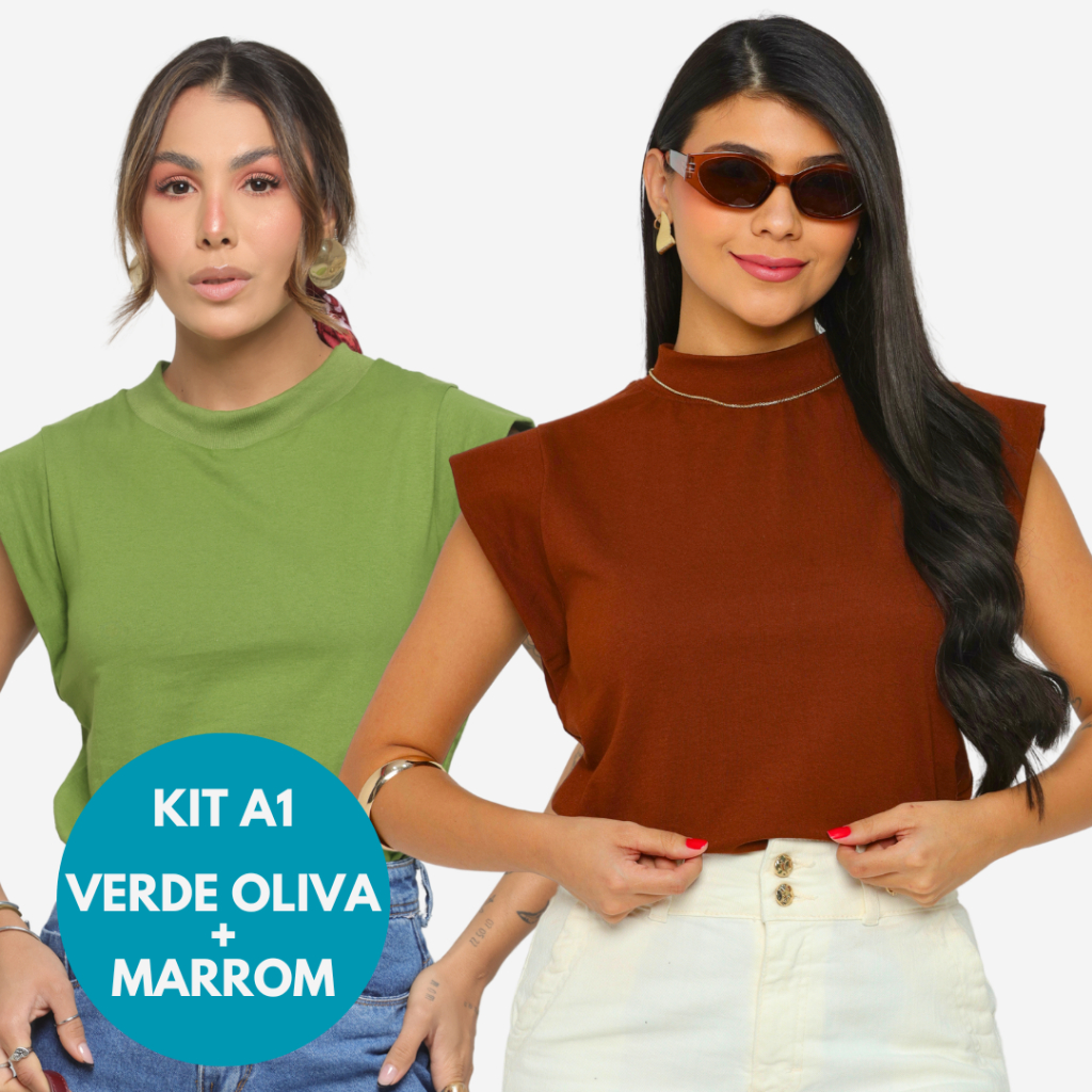 KIT 2 Unidades Camiseta Muscle Tee Regata Ampla de Ombreira