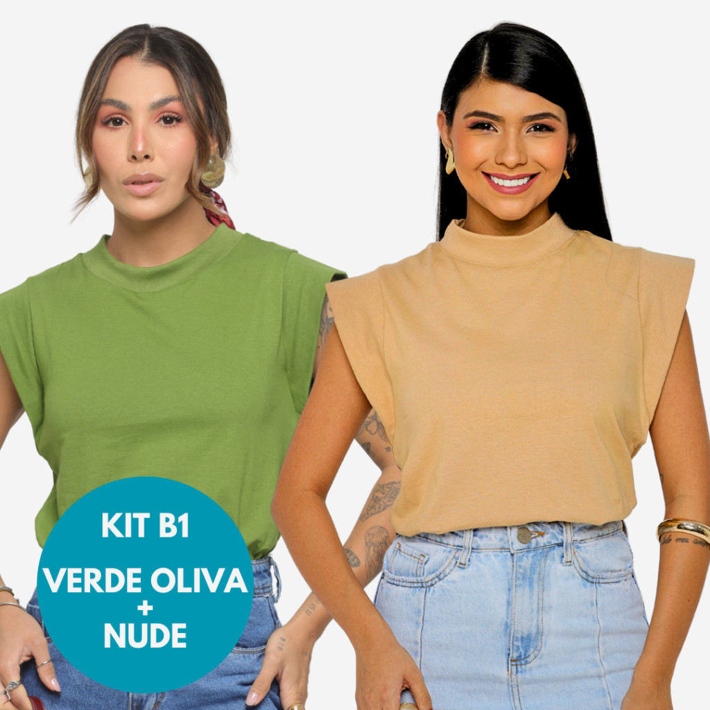 KIT 2 Unidades Camiseta Muscle Tee Regata Ampla de Ombreira