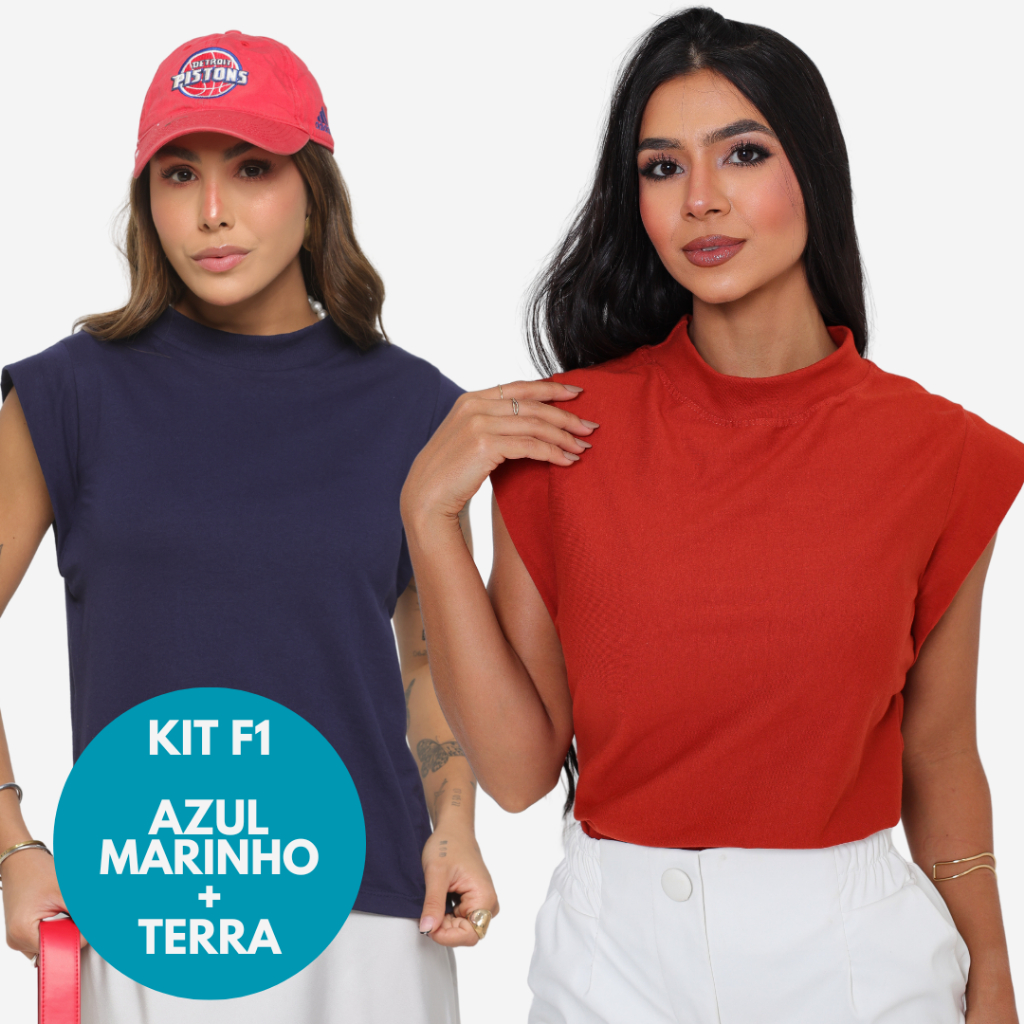 KIT 2 Unidades Camiseta Muscle Tee Regata Ampla de Ombreira