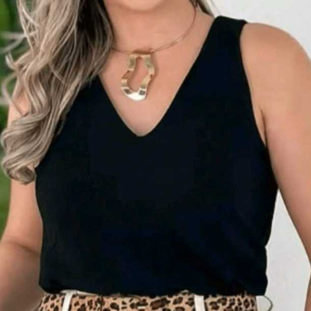 Blusa feminina Plus Size Alça larga