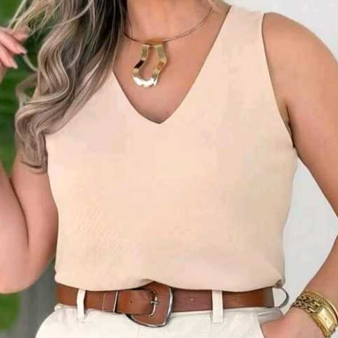 Blusa feminina Plus Size Alça larga