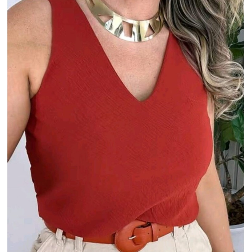 Blusa feminina Plus Size Alça larga