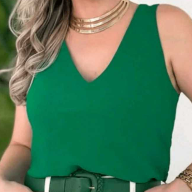 Blusa feminina Plus Size Alça larga