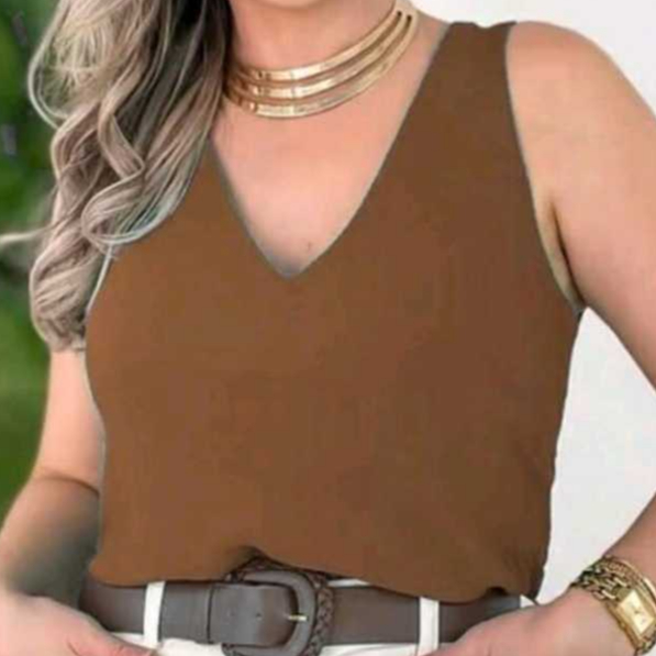 Blusa feminina Plus Size Alça larga