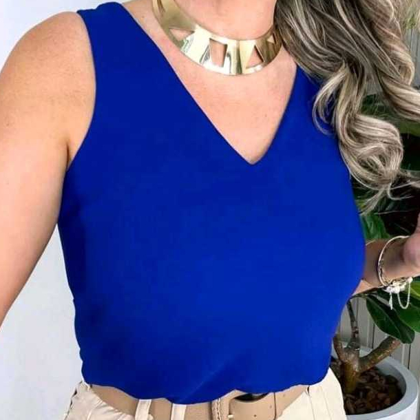 Blusa feminina Plus Size Alça larga