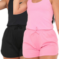 Kit 2 Shorts Feminino Canelado P ao G3