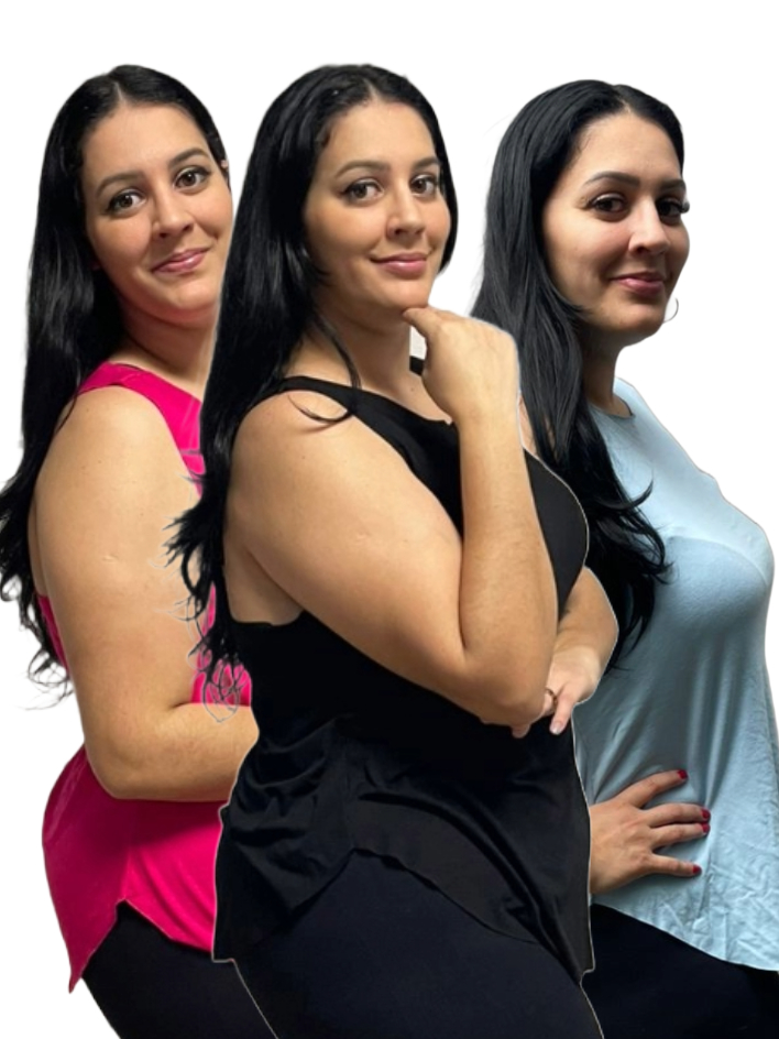KIT 3 Regata Plus Size Feminina Tapabumbum Nadador Fitness Academia Viscolycra
