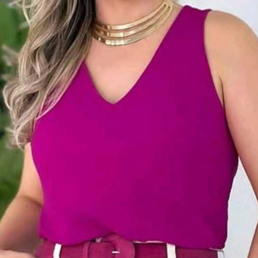 Blusa feminina Plus Size Alça larga