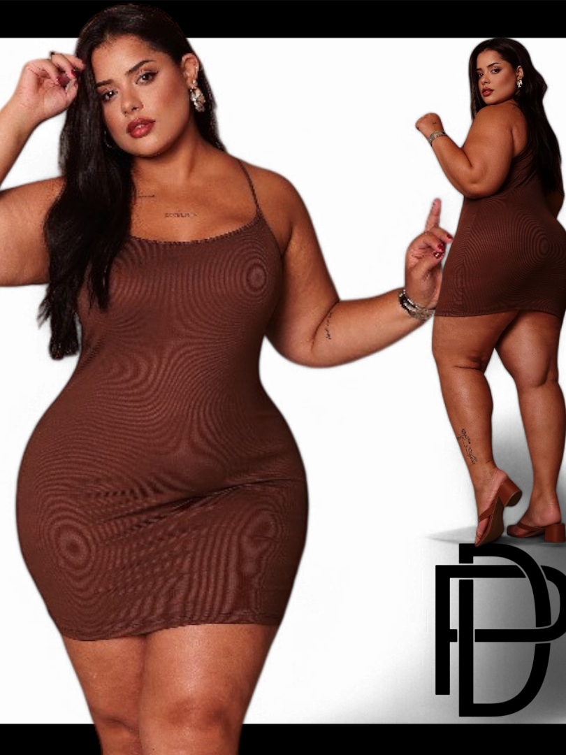 DRAPA PLUS - VESTIDO DE ALCINHA PLUS SIZE G1 AO G3