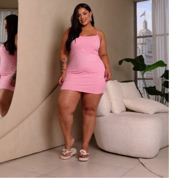 DRAPA PLUS - VESTIDO DE ALCINHA PLUS SIZE G1 AO G3