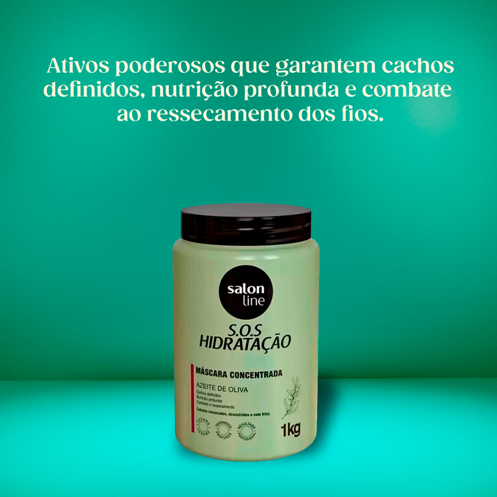 Máscara S.O.S Hidratação Azeite de Oliva Salon Line 1kg