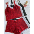 Kit 3 Conjunto Espera Marido PLUS SIZE cropped + calcinha calesson sem bojo e renda