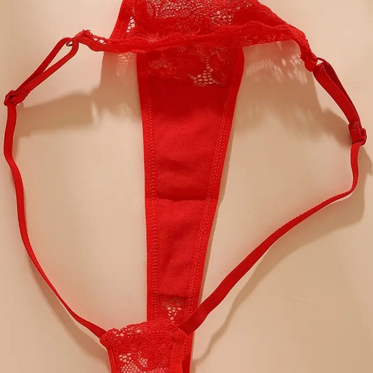 Kit 10 Calcinhas Fio Dental de Renda Sexy com Regulagem Lingerie Feminina Sensual